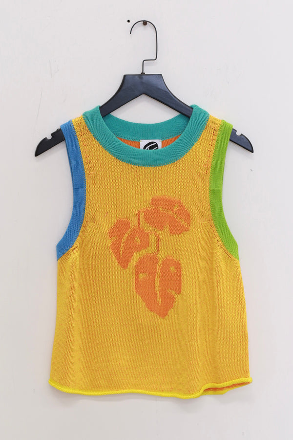 YANYAN KNITS 25 Spring/Summer MONSTERA vest YYK-YYW25-0311-HUANG yellow